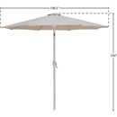  Meridian Fiji Beige Water Resistant Fabric And Aluminum Patio Umbrella IMAGE 10