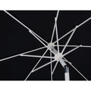  Meridian Fiji Black Water Resistant Fabric And Aluminum Patio Umbrella with Base Set IMAGE 14