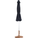  Meridian Fiji Black Water Resistant Fabric And Aluminum Patio Umbrella with Base Set IMAGE 11