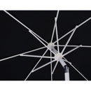  Meridian Fiji Black Water Resistant Fabric And Aluminum Patio Umbrella with Base Set IMAGE 14