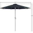  Meridian Fiji Black Water Resistant Fabric And Aluminum Patio Umbrella IMAGE 10
