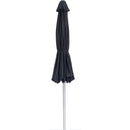 Meridian Fiji Black Water Resistant Fabric And Aluminum Patio Umbrella IMAGE 3