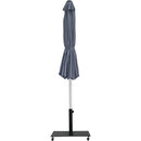  Meridian Fiji Grey Water Resistant Fabric And Aluminum Patio Umbrella with Base Set IMAGE 14