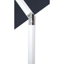  Meridian Fiji Grey Water Resistant Fabric And Aluminum Patio Umbrella with Base Set IMAGE 16