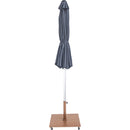  Meridian Fiji Grey Water Resistant Fabric And Aluminum Patio Umbrella with Base Set IMAGE 14
