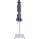  Meridian Fiji Grey Water Resistant Fabric And Aluminum Patio Umbrella with Base Set IMAGE 14