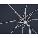  Meridian Fiji Grey Water Resistant Fabric And Aluminum Patio Umbrella with Base Set IMAGE 17