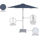  Meridian Fiji Grey Water Resistant Fabric And Aluminum Patio Umbrella with Base Set IMAGE 20
