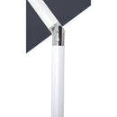  Meridian Fiji Grey Water Resistant Fabric And Aluminum Patio Umbrella with Base Set IMAGE 13
