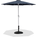  Meridian Fiji Grey Water Resistant Fabric And Aluminum Patio Umbrella with Base Set IMAGE 1