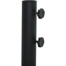  Meridian Fiji Grey Water Resistant Fabric And Aluminum Patio Umbrella with Base Set IMAGE 9