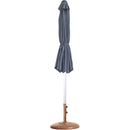  Meridian Fiji Grey Water Resistant Fabric And Aluminum Patio Umbrella with Base Set IMAGE 11