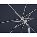  Meridian Fiji Grey Water Resistant Fabric And Aluminum Patio Umbrella with Base Set IMAGE 14