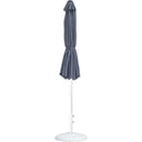  Meridian Fiji Grey Water Resistant Fabric And Aluminum Patio Umbrella with Base Set IMAGE 11