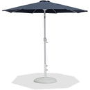  Meridian Fiji Grey Water Resistant Fabric And Aluminum Patio Umbrella with Base Set IMAGE 1