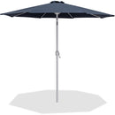  Meridian Fiji Grey Water Resistant Fabric And Aluminum Patio Umbrella IMAGE 1