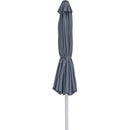  Meridian Fiji Grey Water Resistant Fabric And Aluminum Patio Umbrella IMAGE 3