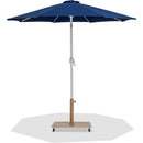  Meridian Fiji Navy Water Resistant Fabric And Aluminum Patio Umbrella with Base Set IMAGE 1