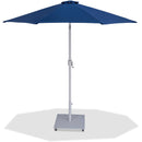  Meridian Fiji Navy Water Resistant Fabric And Aluminum Patio Umbrella with Base Set IMAGE 1