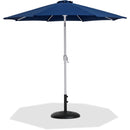  Meridian Fiji Navy Water Resistant Fabric And Aluminum Patio Umbrella with Base Set IMAGE 1