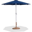  Meridian Fiji Navy Water Resistant Fabric And Aluminum Patio Umbrella with Base Set IMAGE 1