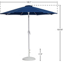  Meridian Fiji Navy Water Resistant Fabric And Aluminum Patio Umbrella with Base Set IMAGE 16