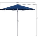  Meridian Fiji Navy Water Resistant Fabric And Aluminum Patio Umbrella IMAGE 10