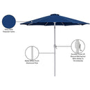  Meridian Fiji Navy Water Resistant Fabric And Aluminum Patio Umbrella IMAGE 11