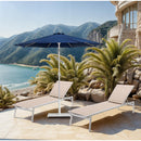  Meridian Fiji Navy Water Resistant Fabric And Aluminum Patio Umbrella IMAGE 2