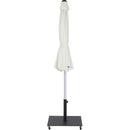  Meridian Fiji White Water Resistant Fabric And Aluminum Patio Umbrella with Base Set IMAGE 14