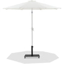  Meridian Fiji White Water Resistant Fabric And Aluminum Patio Umbrella with Base Set IMAGE 1