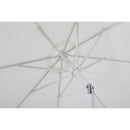  Meridian Fiji White Water Resistant Fabric And Aluminum Patio Umbrella with Base Set IMAGE 17