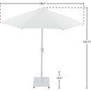  Meridian Fiji White Water Resistant Fabric And Aluminum Patio Umbrella with Base Set IMAGE 19