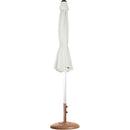  Meridian Fiji White Water Resistant Fabric And Aluminum Patio Umbrella with Base Set IMAGE 11