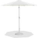  Meridian Fiji White Water Resistant Fabric And Aluminum Patio Umbrella with Base Set IMAGE 1