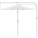  Meridian Fiji White Water Resistant Fabric And Aluminum Patio Umbrella IMAGE 10