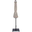  Meridian Fiji Beige Water Resistant Fabric And Aluminum Patio Umbrella with Base Set IMAGE 13