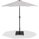  Meridian Fiji Beige Water Resistant Fabric And Aluminum Patio Umbrella with Base Set IMAGE 1