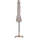 Meridian Fiji Beige Water Resistant Fabric And Aluminum Patio Umbrella with Base Set IMAGE 13