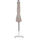  Meridian Fiji Beige Water Resistant Fabric And Aluminum Patio Umbrella with Base Set IMAGE 13