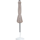 Meridian Fiji Beige Water Resistant Fabric And Aluminum Patio Umbrella with Base Set IMAGE 11