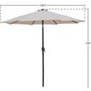  Meridian Fiji Beige Water Resistant Fabric And Aluminum Patio Umbrella IMAGE 10