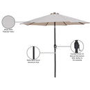  Meridian Fiji Beige Water Resistant Fabric And Aluminum Patio Umbrella IMAGE 11
