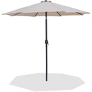  Meridian Fiji Beige Water Resistant Fabric And Aluminum Patio Umbrella IMAGE 1