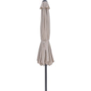  Meridian Fiji Beige Water Resistant Fabric And Aluminum Patio Umbrella IMAGE 3