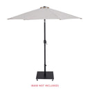  Meridian Fiji Beige Water Resistant Fabric And Aluminum Patio Umbrella IMAGE 9