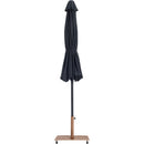  Meridian Fiji Black Water Resistant Fabric And Aluminum Patio Umbrella with Base Set IMAGE 13
