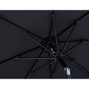  Meridian Fiji Black Water Resistant Fabric And Aluminum Patio Umbrella with Base Set IMAGE 16