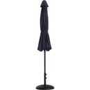  Meridian Fiji Black Water Resistant Fabric And Aluminum Patio Umbrella with Base Set IMAGE 11