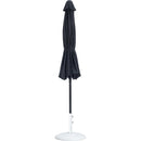  Meridian Fiji Black Water Resistant Fabric And Aluminum Patio Umbrella with Base Set IMAGE 11